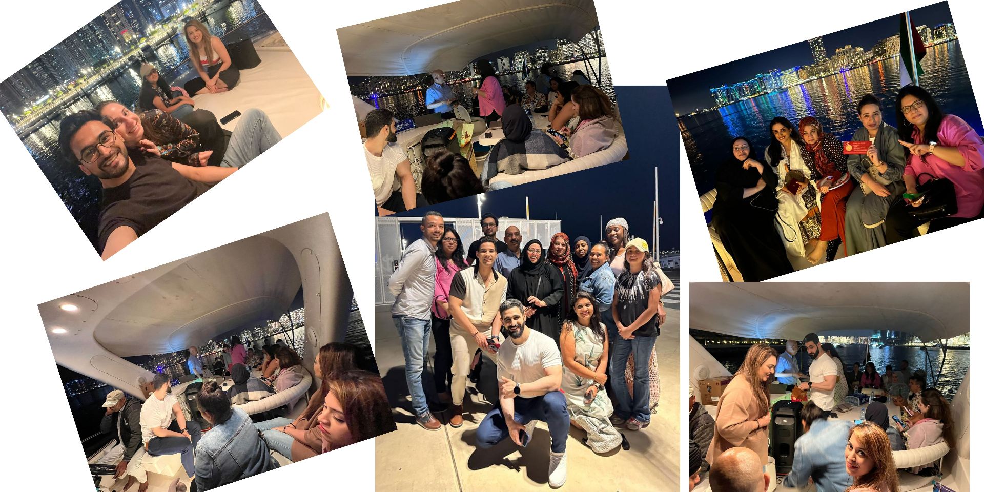 Mind Village community meetup on a Dubai yacht